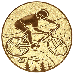 Emblem Mountainbike (50mm Gold)