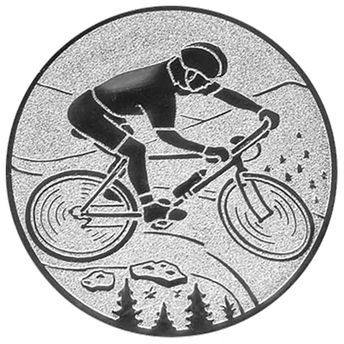 Emblem Mountainbike (50mm Silber)