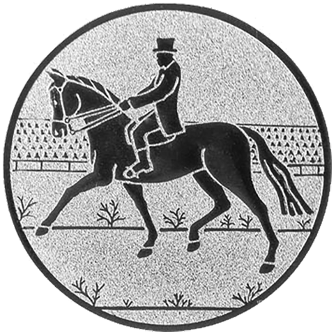 Emblem Reiten Dressur  (25mm Silber)