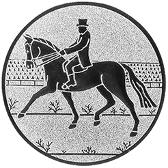Emblem Reiten Dressur (50mm Silber)
