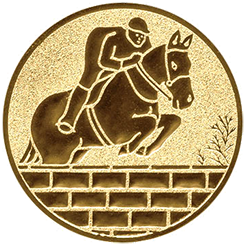 Emblem Springreiten (50mm Gold)