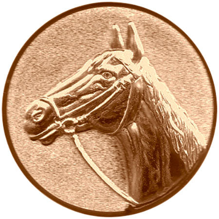 Emblem Pferdekopf 3D (25mm Bronze)