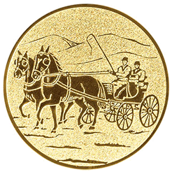 Emblem Pferdekutsche (25mm Gold)