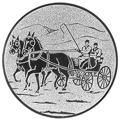 Emblem Pferdekutsche (25mm Silber)