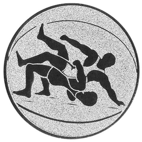 Emblem Ringen (50mm Silber)