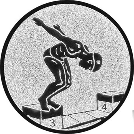 Emblem Schwimmen Herren (25mm Silber)