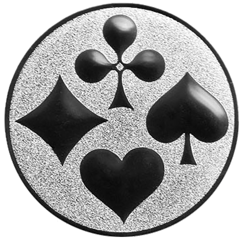 Emblem Skat (50mm Silber)