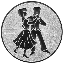 Emblem Tanzen (50mm Silber)