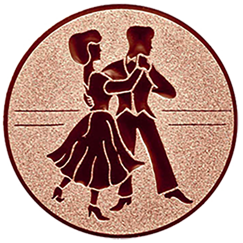 Emblem Tanzen (50mm Bronze)