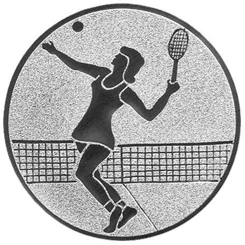 Emblem Tennis Damen (50mm Silber)