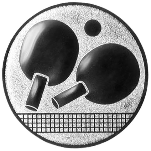 Emblem Tischtennis Neutral (50mm Silber)