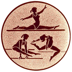 Emblem Turnen Damen (50mm Bronze)
