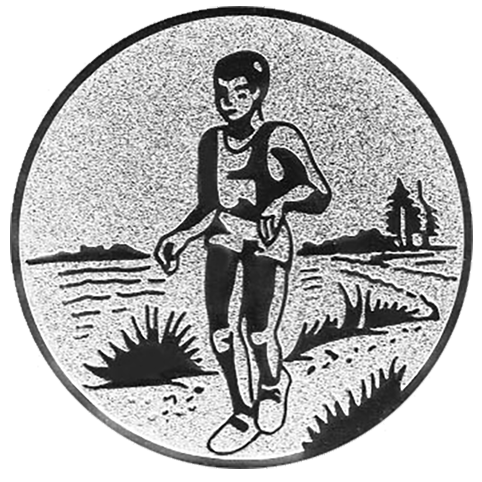 Emblem Orientierungslauf Waldlauf (25mm Silber)