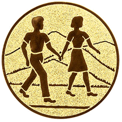 Emblem Wandern (50mm Gold)