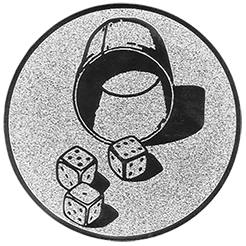 Emblem Würfel (50mm Silber)
