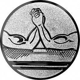 Emblem Armdrücken (25mm Silber)