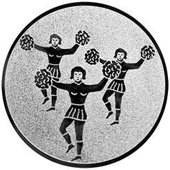 Emblem Cheerleader (25mm Silber)