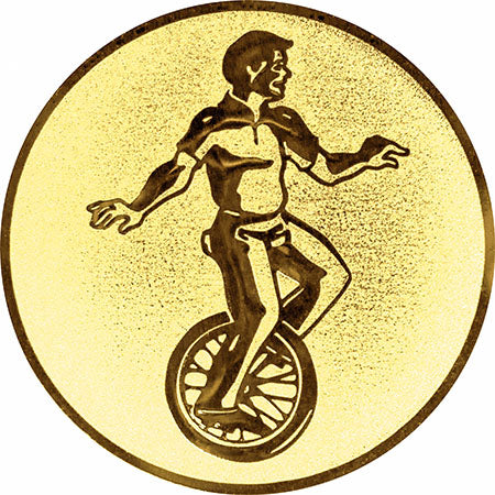 Emblem Einrad (25mm Gold)