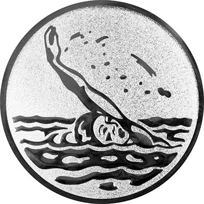 Emblem Rückenschwimmen (25mm Silber)