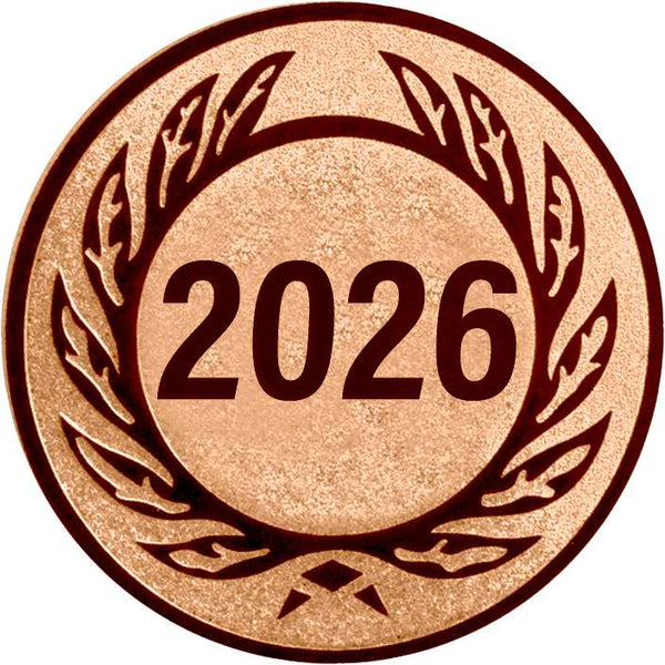 Emblem Zahl 2026 (50mm Bronze)