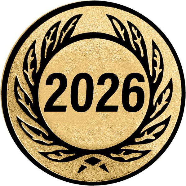 Emblem Zahl 2026 (25mm Gold)