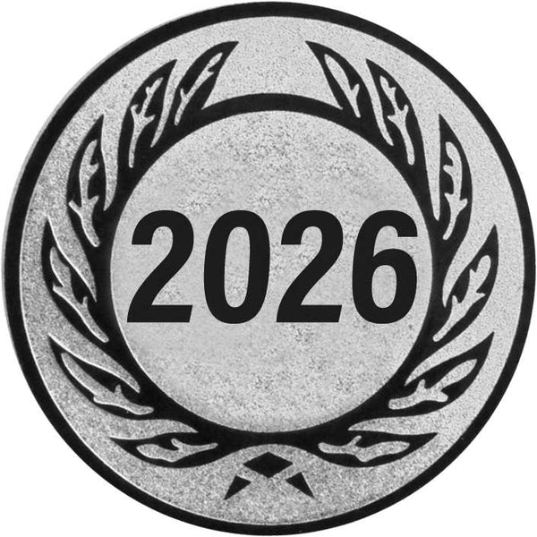 Emblem Zahl 2026 (25mm Silber)