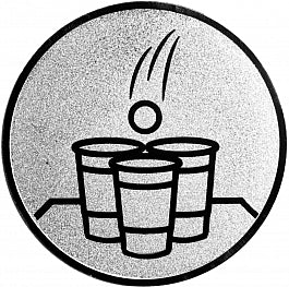 Emblem Bierpong (25mm Silber)