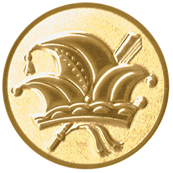 Emblem Narrenkappe 3D (25mm Gold)