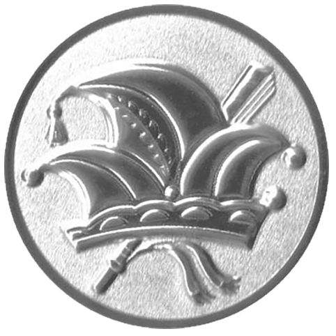 Emblem Narrenkappe 3D (25mm Silber)