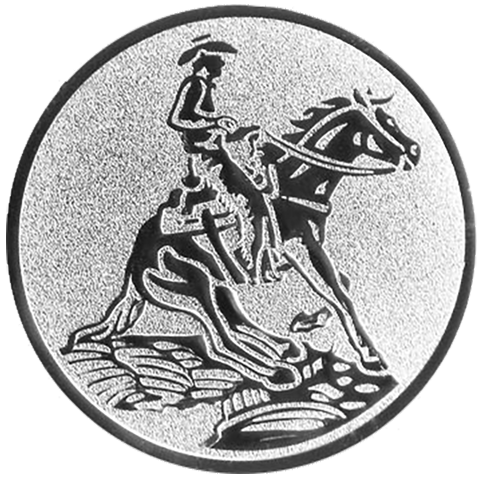 Emblem Westernreiten (25mm Silber)