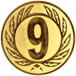 Emblem Zahl 9 (50mm Gold)