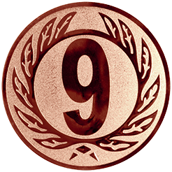 Emblem Zahl 9 (50mm Bronze)