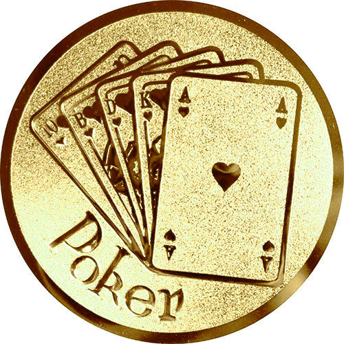 Emblem Poker (50mm Gold)