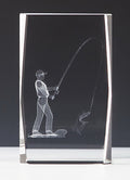 3D Angler im Glasblock