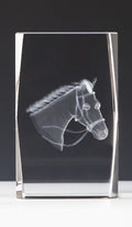3D Pferd im Glasblock