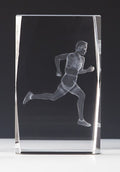 3D Läufer im Glasblock