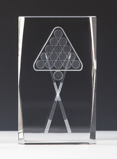 3D Billard im Glasblock