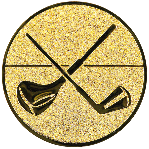 Emblem Golf 2 Schläger (25mm Gold)