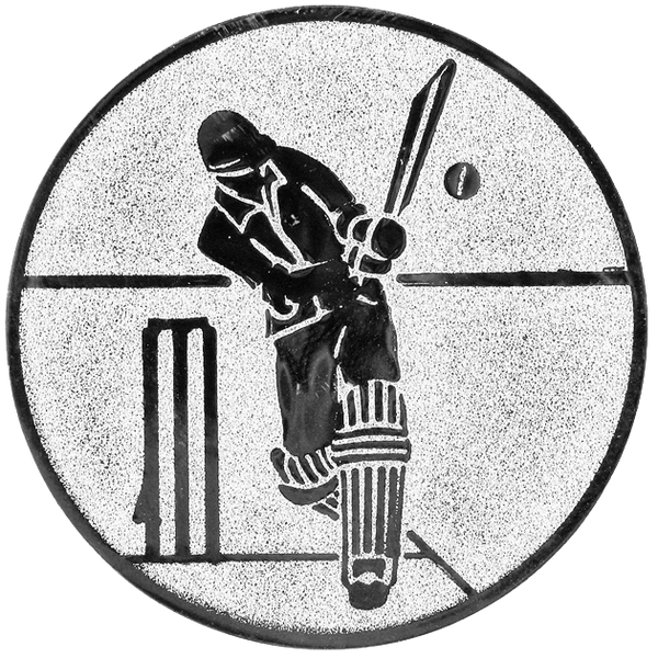 Emblem Cricket (25mm Silber)