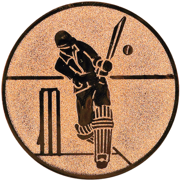 Emblem Cricket (25mm Bronze)