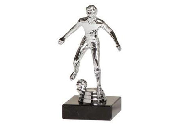 Fußballfigur A450 SM - Silber Schwarz / 10.5 cm