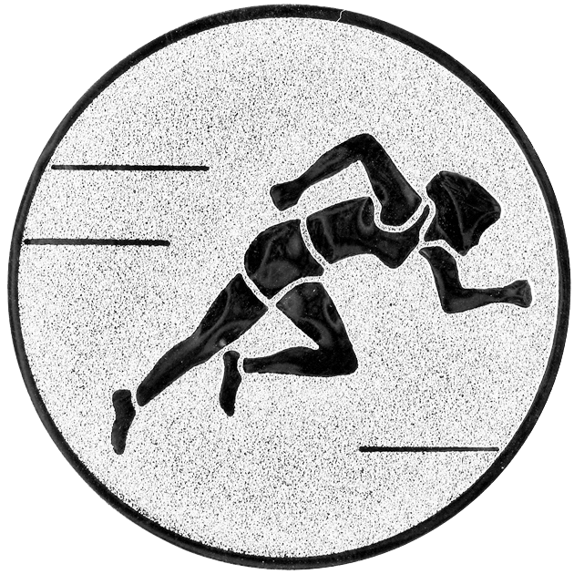 Emblem Leichtathlethik (25mm Silber)