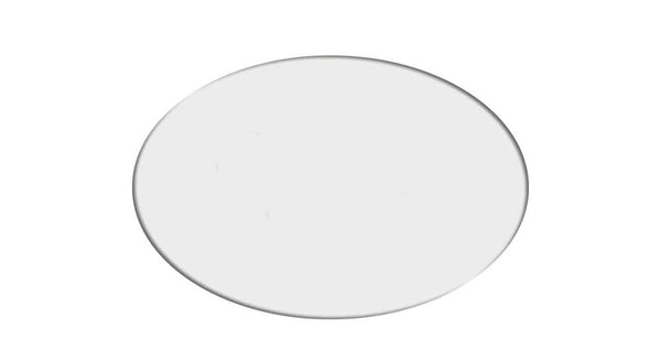 Aluminium oval in matt AL104 - Silber / 50 x 28 x 1,5 mm