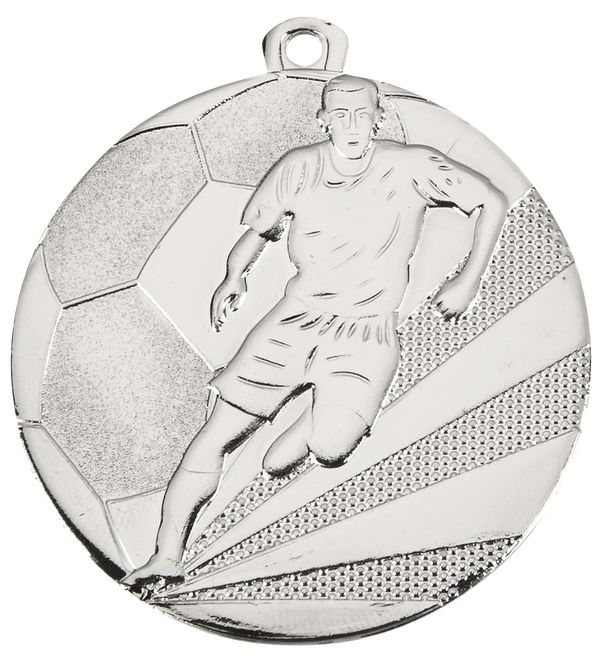 Medaille Fußball D112A Ø 50mm - Silber / 50 mm