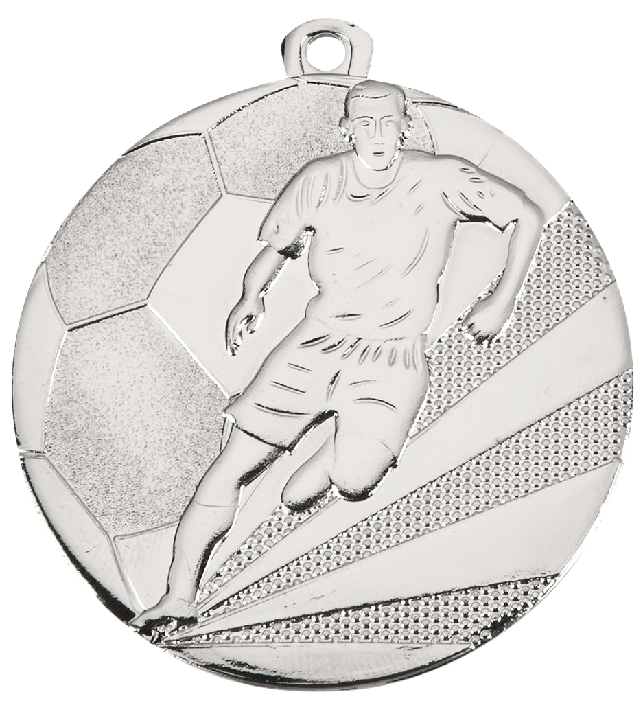 Medaille Fußball D112A Ø 50mm - Silber / 50 mm