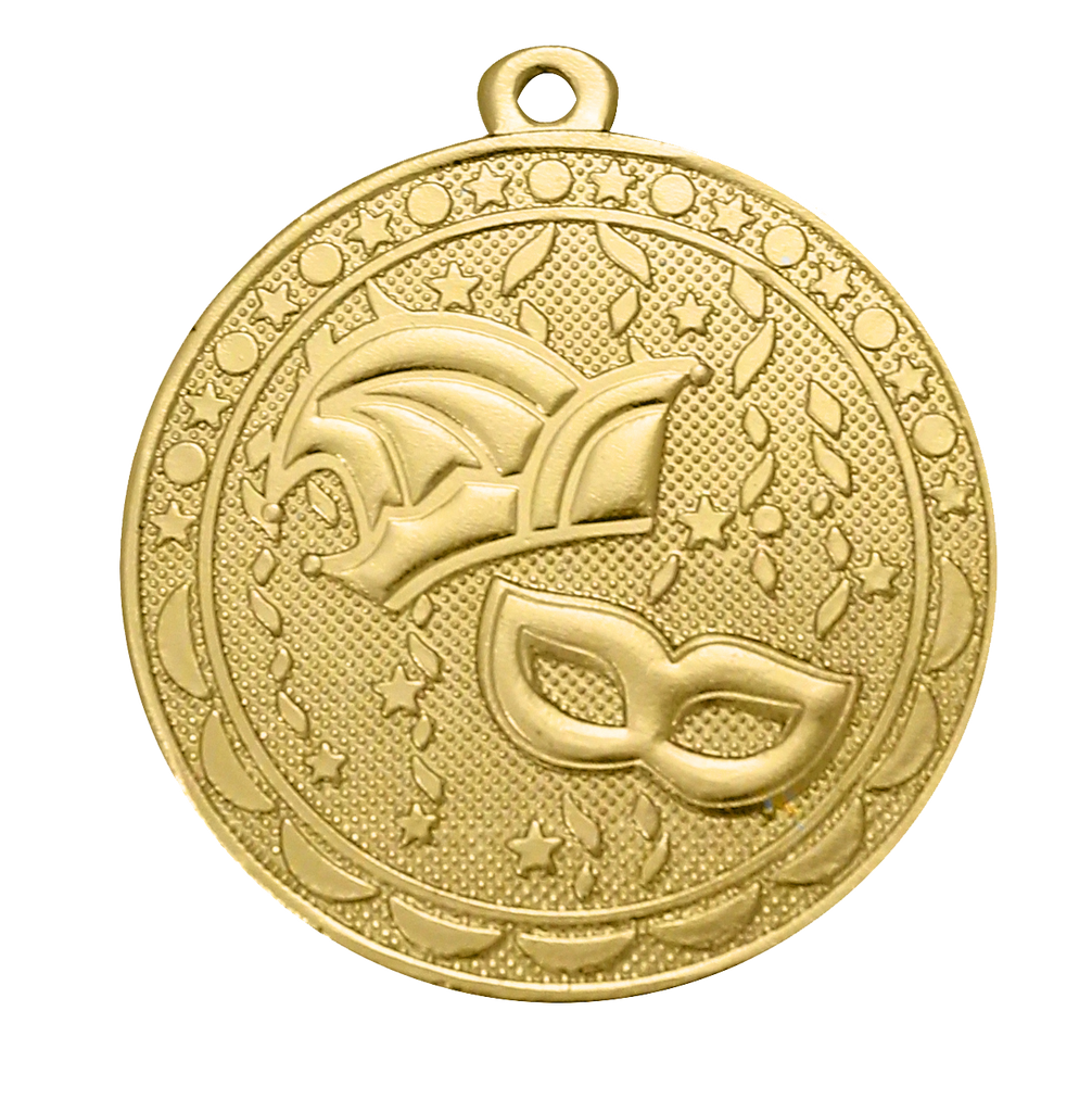 Karneval Medaille D120 Ø 50mm - Gold / 50mm