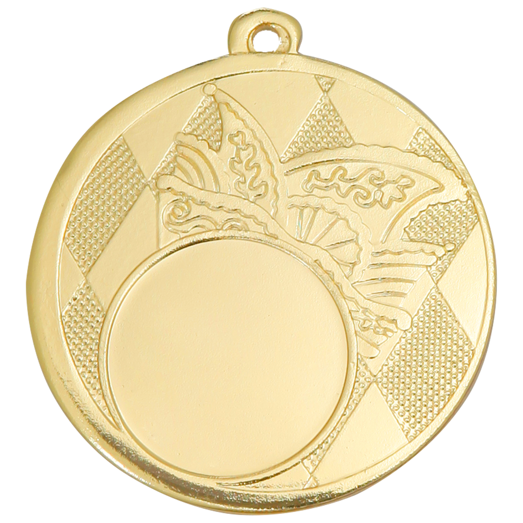 Karnevals Medaille D121 - 50 mm / Gold