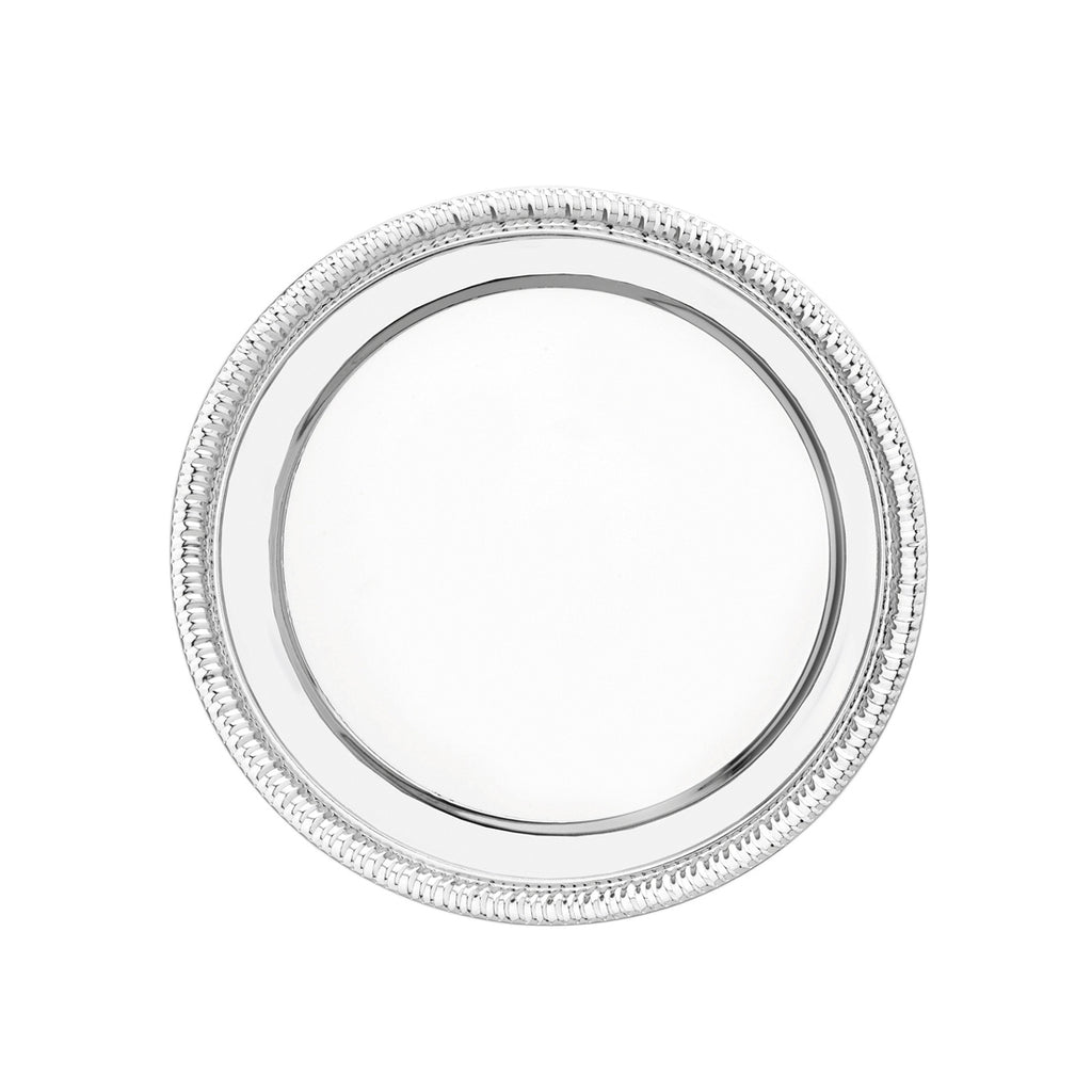 Metall Ehrenteller Silber mit Schild & Emblem