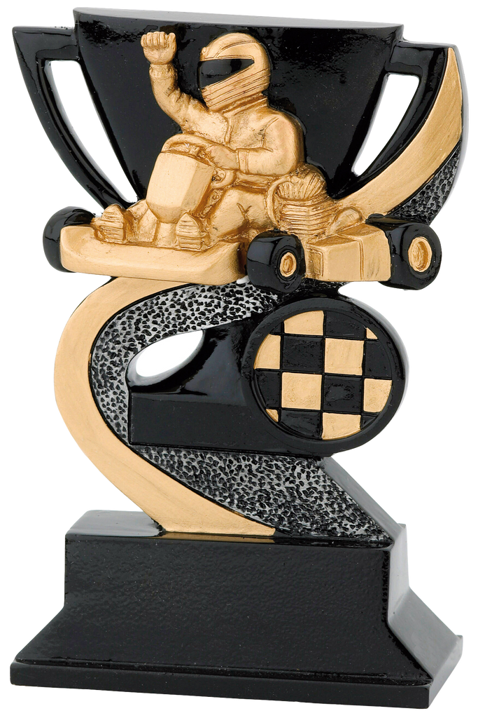 Kart Trophäe FG 303 - Gold Schwarz / 14 cm