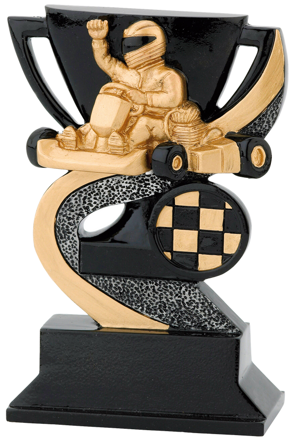 Kart Trophäe FG 303 - Gold Schwarz / 14 cm